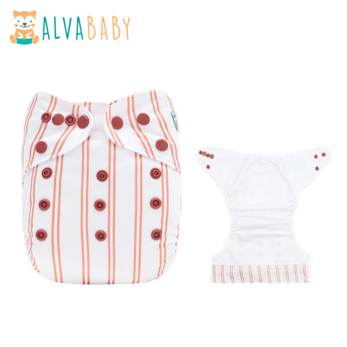ALVABABY AWJ Lining Cloth Diaper with Tummy Panel for Babies - (WJT-EW59A)
