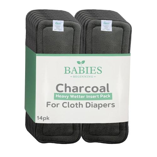 Cloth Diaper Inserts – 14 Pack Reusable 5 Layer Liners for Pocket Diapers – Washable, Absorbent, and Breathable for Babies and Toddlers (Heavy Wetter)