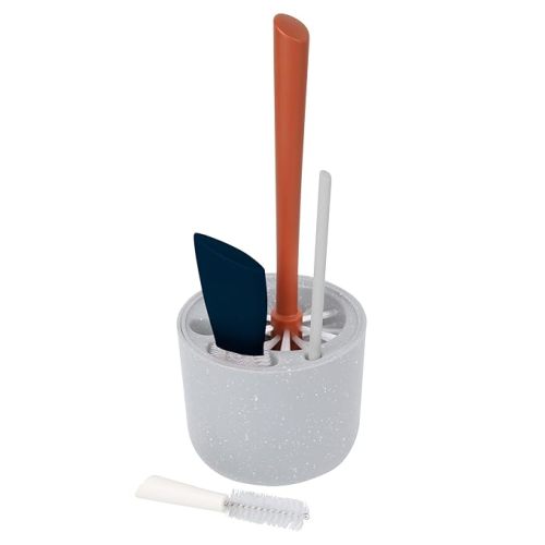 Boon Mod Replacement Baby Bottle Brushes - Includes Bottle Cleaner Brush, Straw Cleaner Brush, Nipple Brush and Detail Brush for Baby Bottles - Newborn Essentials - 4 Count - Mod Bottle Cleaning Brush Set