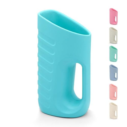 Babylush Baby Bath Rinse Cup & Rinser – 1000ml Soft EVA, 0.3lb Lightweight, BPA-Free Bath Water Pourer, Baby Bath Pitcher, Shower Cup for Kids (Grey)
