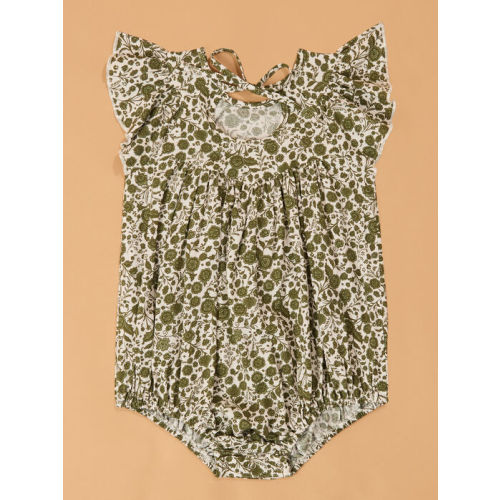 Ashley Floral Bubble in Ivory & Green | AS Kids