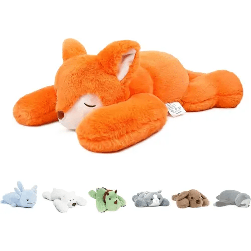 Niuniu Daddy 20" | 3.3 Pound Fox Weighted Stuffed Animals, Giant Fox Sensory Body Pillow Plush Toy, Heavy Weighted Lap Animals with Adults Kids & Soft Squishy Fur for Birthday