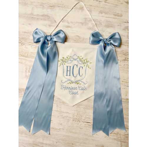 Custom Embroidered Baby Announcement Banner: Welcome Baby, Hospital Sign