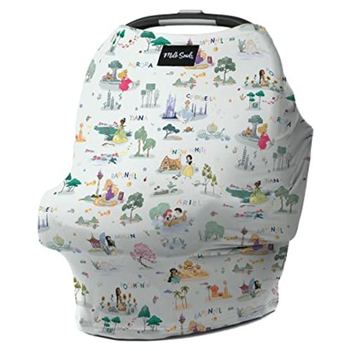 Milk Snob Original Disney Enchanted Kingdoms 5-in-1 Cover, Added Privacy for Breastfeeding, Baby Car Seat, Carrier, Stroller, High Chair, Shopping Cart, Lounger Canopy, Newborn Essentials, Nursing Top