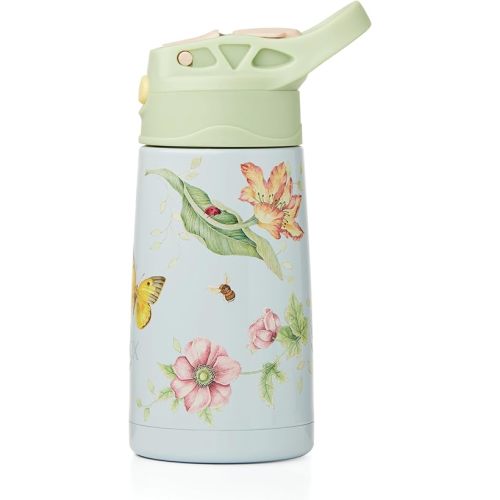 Lenox 895741 Butterfly Meadow Light Blue Stainless Steel Kids Water Bottle