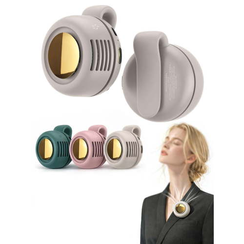 Portable Clip on Whirlwind Fan, Small Whirlwind Bladeless Fan Clip On, Clips on Fans for Shirt, Belt or Waistband, Hands-Free Suspended Cooling Fans with 3 Speeds for Outdoor, Travel, Office