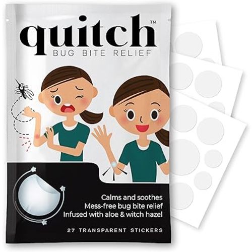 quitch Bug Bite Itch Relief Patch Kids, Summer Travel Essentials for Kids, Mosquito Bug Bite Thing Alternate Summer Camp Essentials Itch Relief for Kids, Baby hydrocortisone Alternative, FSA Eligible