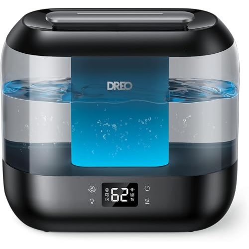DREO 4L Humidifiers for Bedroom, 36H Runtime, 28 dB Quiet, HM311, Black