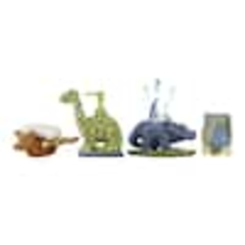 MODONA Dinosaur 4-Piece Kids Bathroom Accessories Set in Blue/Green and Brown BS-DS-A