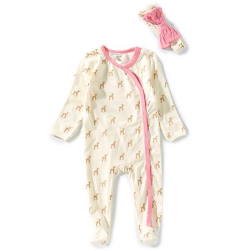 Adventurewear 360 Baby Girls Knit Woodland Footie Coverall