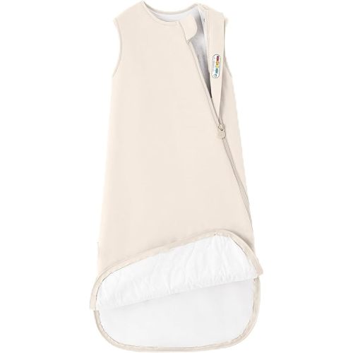kaiya baby Baby Sleep Sack 0-6 Months 1.0 Tog Sleeveless Sleep Sack Organic Cotton, Regulating Camel Wool Blend Wearable Blanket for Infants 2-Way Zipper Quilted Sleeping Sacks,Gifts for Baby