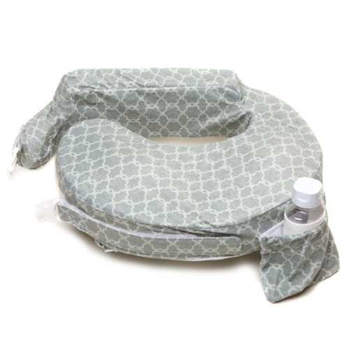 My Brest Friend Deluxe Nursing Pillow - Flower Key Grey