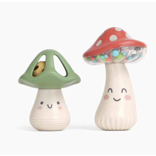 Itzy Ritzy Itzy Mini Maracas Rattles - Mushroom