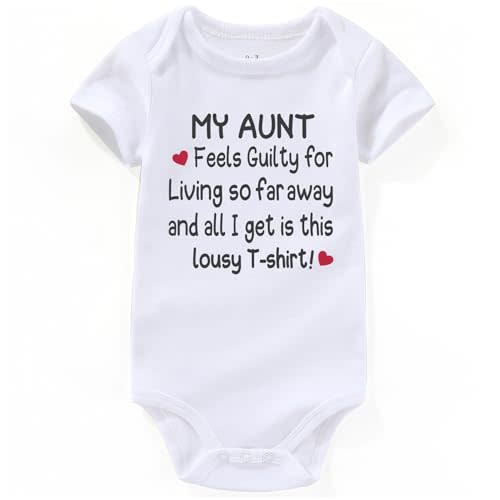 Funny Guilty Aunt Baby Clothes Boy My Auntie Loves Me infant Girl bodysuits Unisex white