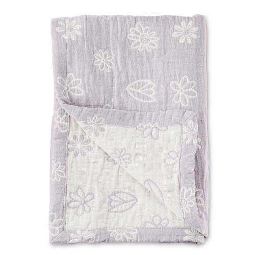 Parent's Choice Woven Baby Blanket, 100% Cotton, Soft & Cozy, Iris Flower, 30" x 40"