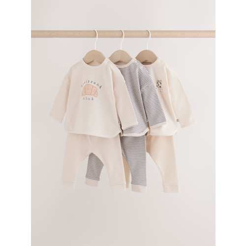 Neutral Brunch Club Baby Top & Leggings Set 6 Piece (0mths-2yrs)