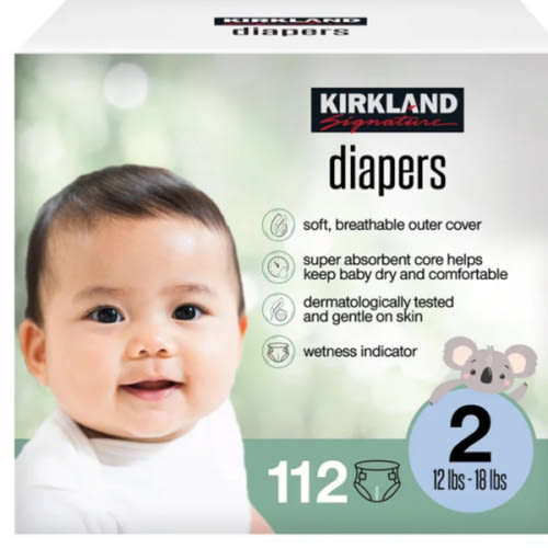 Kirkland Signature Diaper Size 2, 112-count | Costco