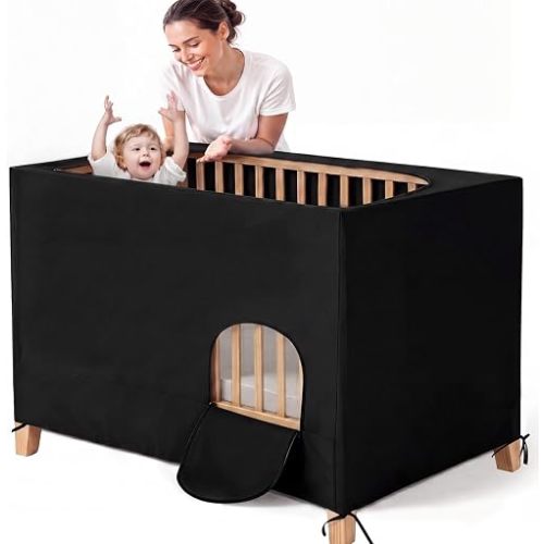 Blackout Crib Cover, Breathable Canopy for Full Size Crib