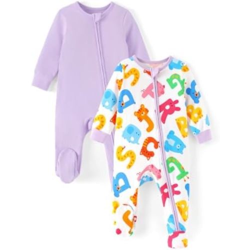 PATPAT Cotton Baby Footie Pajamas, Baby Sleepers for Boys & Girls