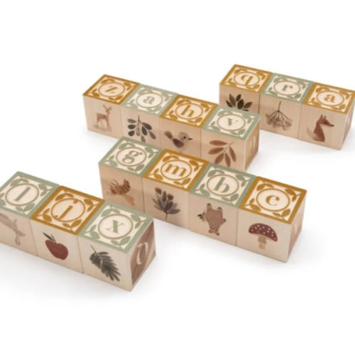 Woodland Watercolor ABC Blocks