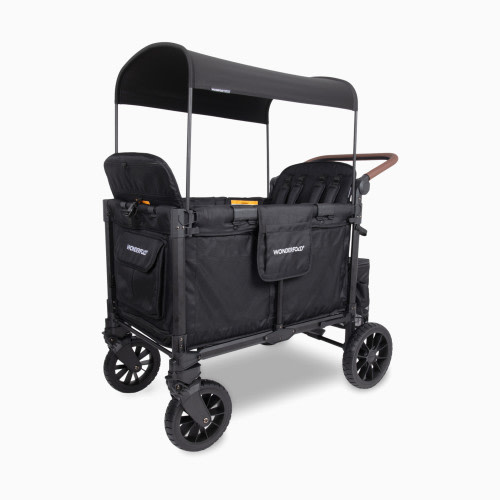 WonderFold Wagon W4 Luxe Pro Stroller Wagon - Jet Black