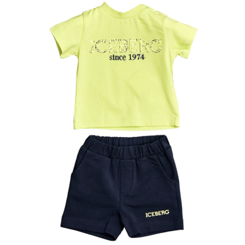 ICEBERG Neon Scribble Logo Baby Set