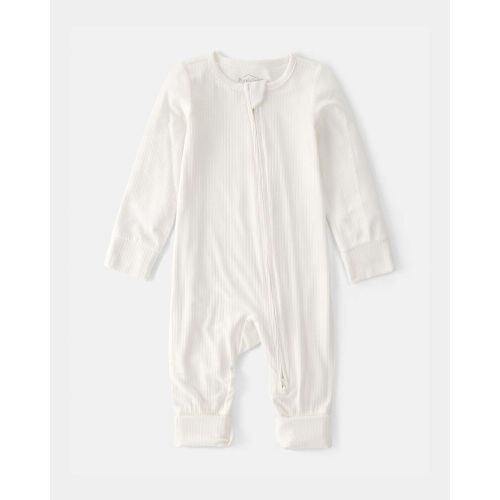 Baby 2-Way Zip PurelySoft Sleeper - Cream | Carter’s Oshkosh Canada