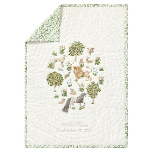 Morris & Co. Owl & Willow Baby Quilt