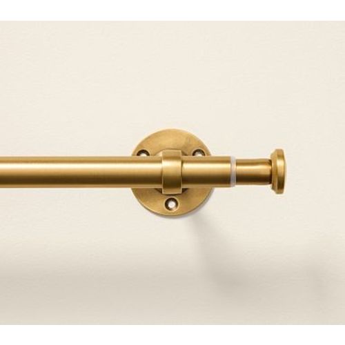 Single Window Rod , 28-48 inches , .75 inch, Antique Brass
