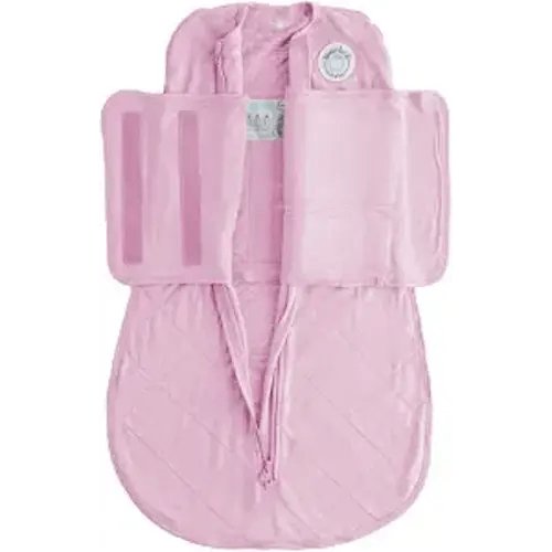 DREAMLAND BABY Bamboo Viscose Swaddle Sleep Sack (0-6 Months). Ultra Soft Swaddle Blanket w/Built in Band. 95% Viscose, 5% Spandex (Mauve)