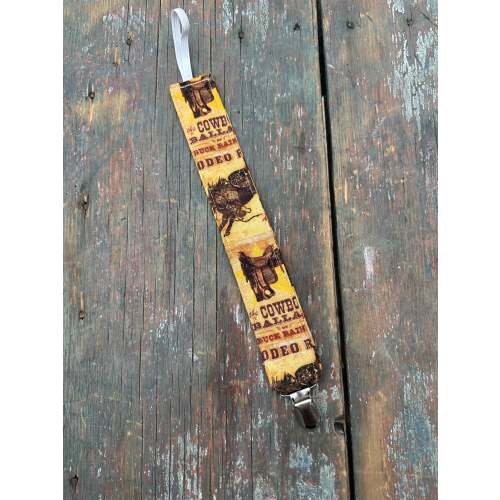 Rodeo baby pacifier clip