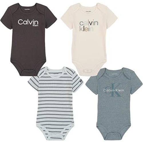 Calvin Klein baby-boys 4 Pack Bodysuit