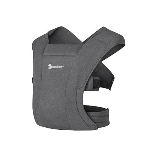 Ergobaby Embrace Newborn Baby Carrier for Infants 0-12 Months (7-25 lbs) - Ergonomic 2-Position Infant Carrier with Head and Neck Support, Hip-Healthy Positioning - Heather Grey