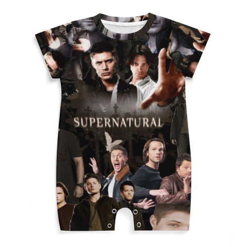 Supernatural Newborn Baby Outfit Short Sleeve Romper Bodysuit Jumpsuit Summer Clothes