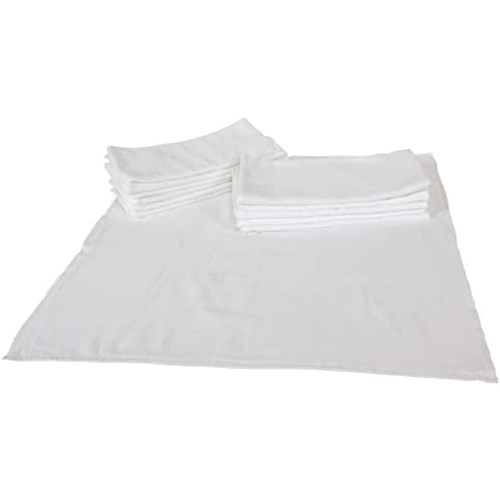 OsoCozy Bleached Birdseye Flat Cloth Diapers (1 Dozen) - 27.5 x 30.5 Inches, One-Layer Flat Cloth Baby Nappies Made of Soft, Durable 100% Birdseye Weave Cotton