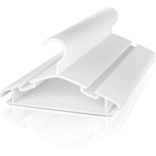 Baby Hangers 50 Pack Non-Slip Kids Plastic Hangers for Closet, Space Saving Toddler Hanger for Infant Clothing, Childrens Hanger for Child, White