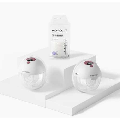 M5 Smart Wearable Breast Pump – Upgraded with App Control (Double) plus 120 count bags