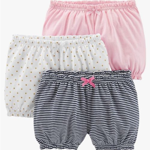 Simple Joys by Carter's Girls 3-Pack Knit Shorts