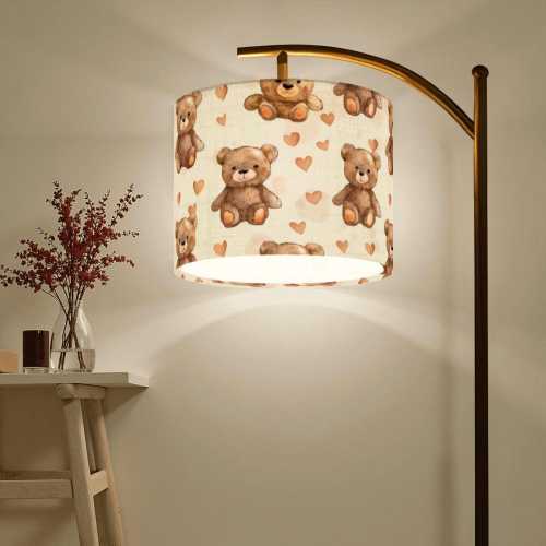 Teddy Bear Nursery Childs Room Arc Lamp Remote Control Floor Lamp Home Decor Livingroom Bedroom Office Reading Lamp new baby shower Gift