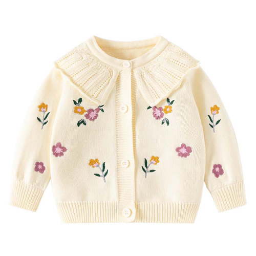 Posijego Toddler Baby Girls Cardigan Sweaters Long Sleeve Knit Open Front Button Sweater Fall Winter Clothes