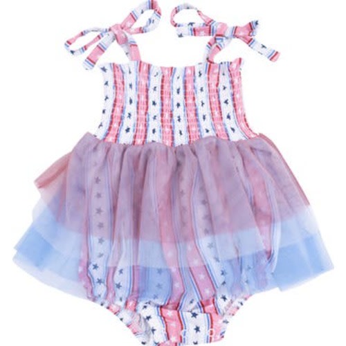 Stars & Stripes Tutu Skirted Bodysuit, 6-12M