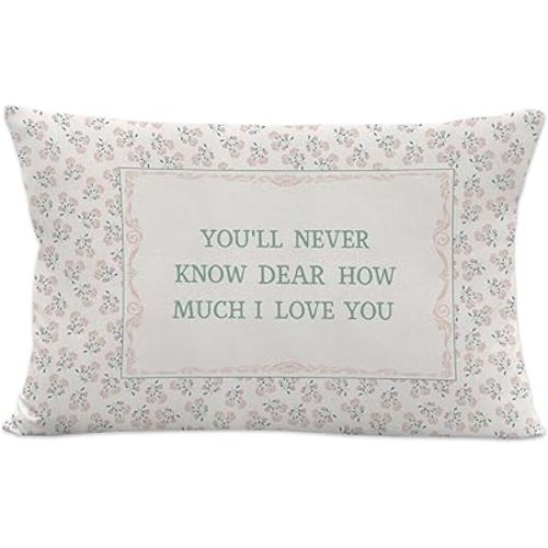 Vintage Floral Girl Nursery Throw Pillow Covers, Baby Girl Nursery Decor, Flower Decorative Pillowcases Cushion Cases for Baby Little Girls Room Bedroom Decor, 12x20 Pillow Covers