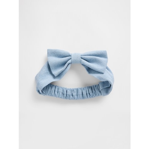 Baby Denim Bow Headband