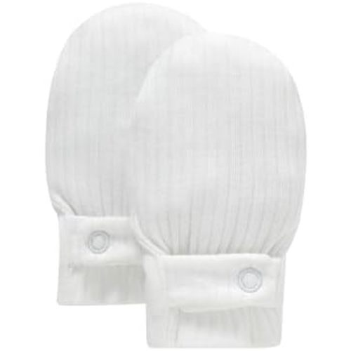 Baby No Scratch Mittens Stay On, Organic Cotton, Breathable Soft Warm Adjustable Newborn Gloves for Infant Boys Girls