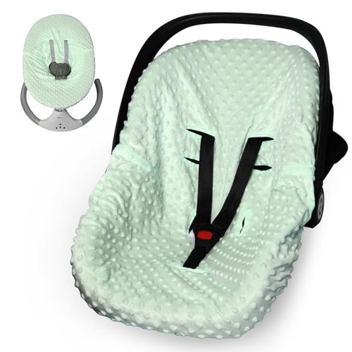 Infant Car Seat Cover Liner, Carseat Cover Liner for Baby Boys Girls, Soft Comfortable, Machine Washable, Universal Fit, Green