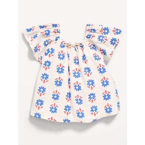 Printed Double-Weave Top for Toddler Girls