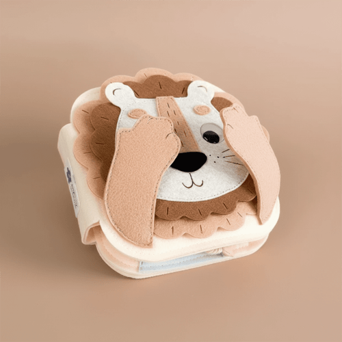 BROWN LION MNB2 Handmade Felt Interactive Quiet Books