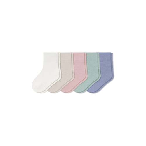 Bamboo Quarter Socks Combo 5-Pack in Pastel | Kyte Baby