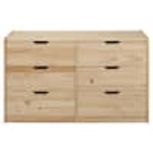 StyleWell Unfinished Solid Pine 6-Drawer 44.3 in. W x 25.6 in. H x 13.8 in. D Natural Pine Wood Chest of Drawers 48200