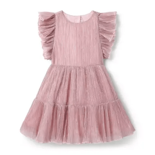 Girl Rose Gold The Pleated Shimmer Dress by Janie and Jack
